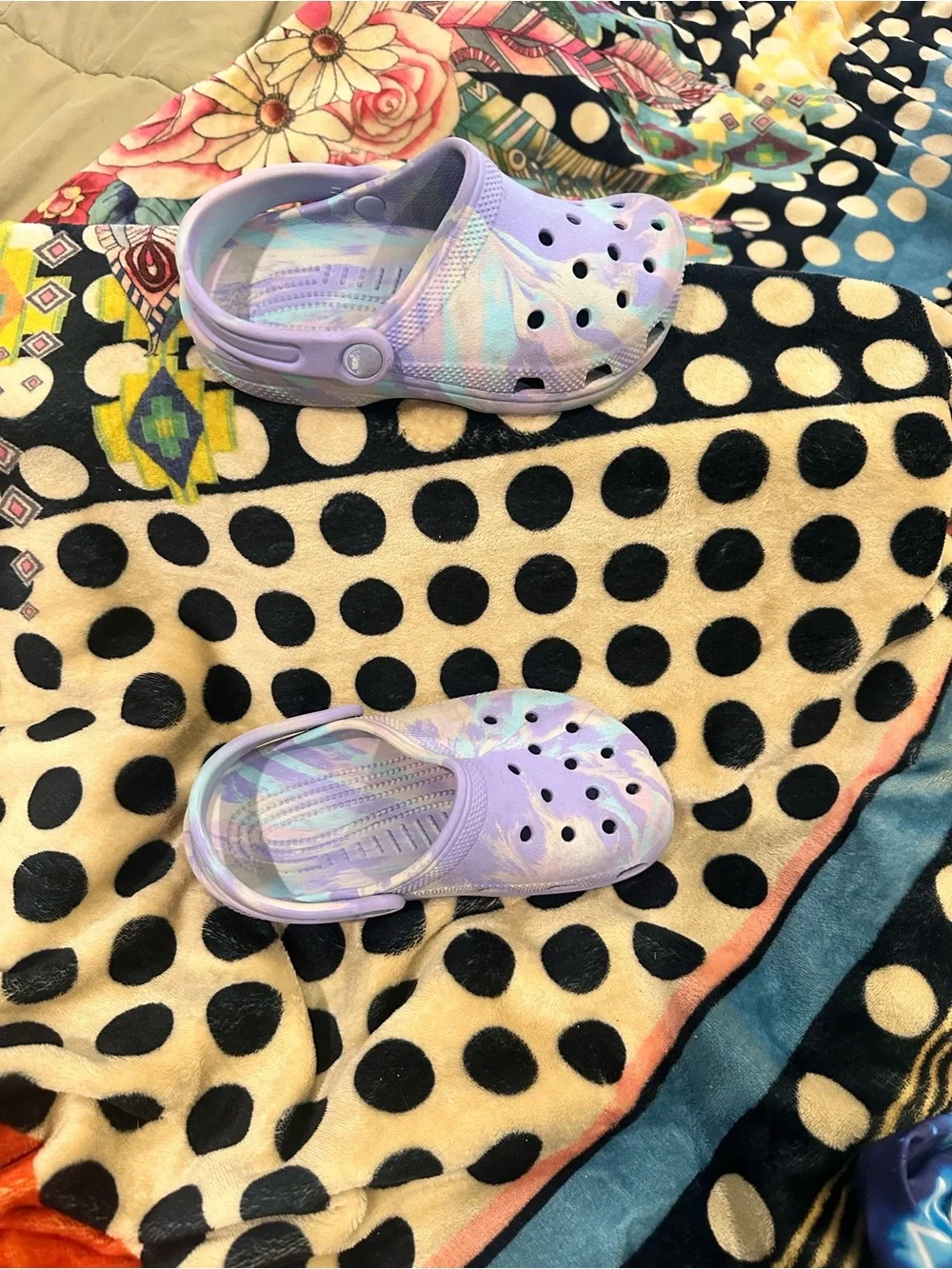 CROCS Kids Lavender & Mint Tie-Dye Clog